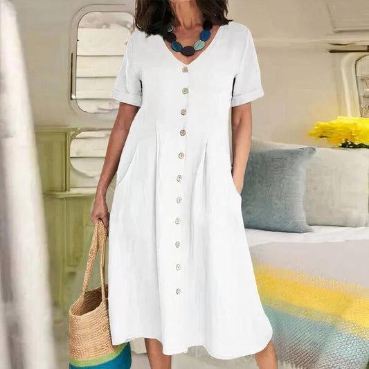 Lässiges Baumwoll‑Leinen‑Sommerkleid – Noor