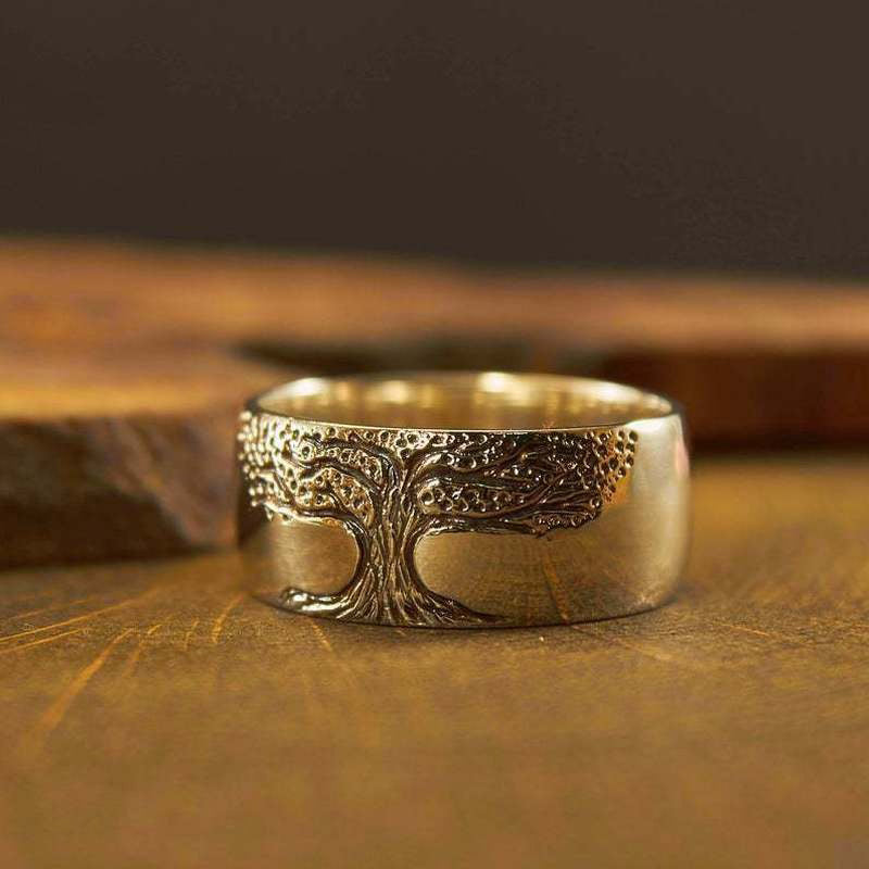 Edelstahlring Mit Baumdesign - TreeRing 