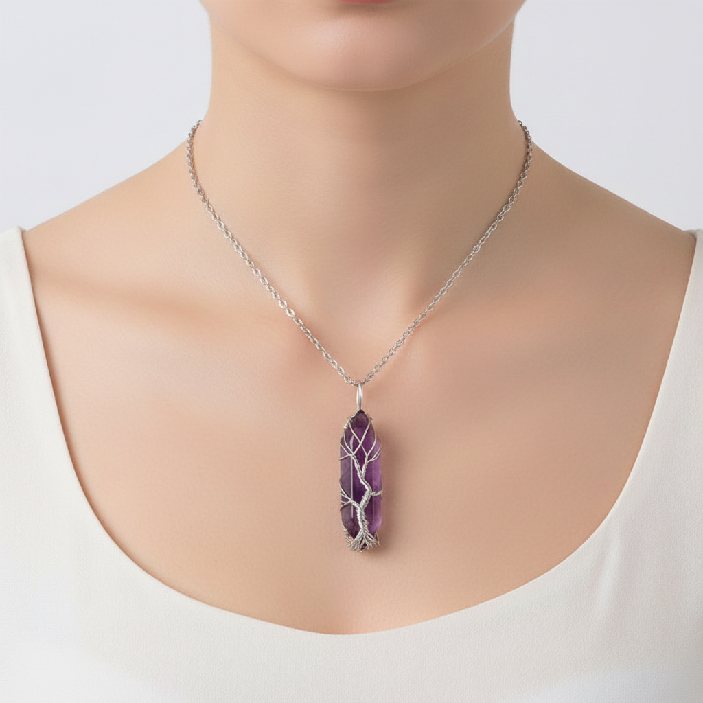 Edelsteinkette Mit Anhänger - CrystalTree 