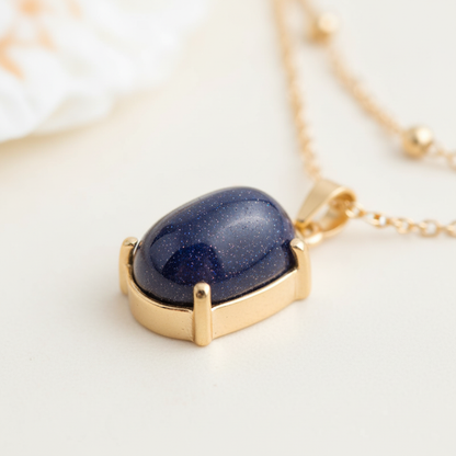 Edelsteinkette Mit Anhänger - HexaJewelry 