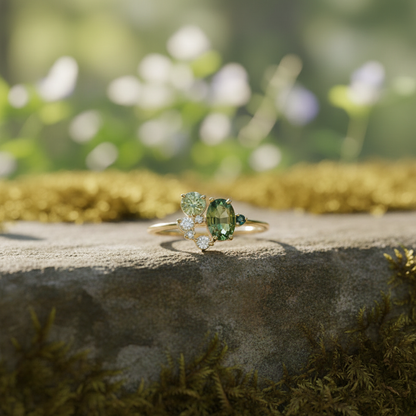 Edelsteinring Mit Zirkon - PeridotRing 