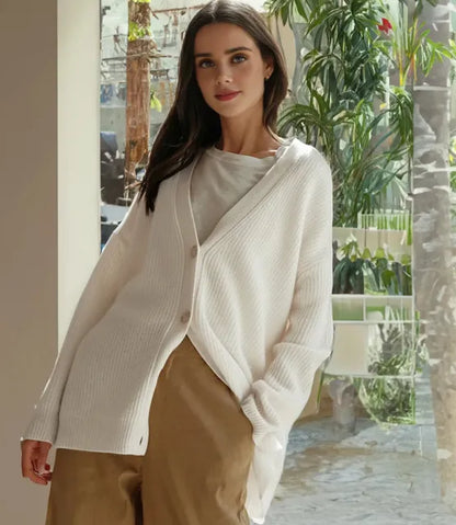 Damen Cashmere Weste mit V-Ausschnitt – Sylvie
