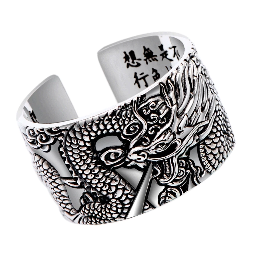 Einstellbarer Silberring - DragonRing 