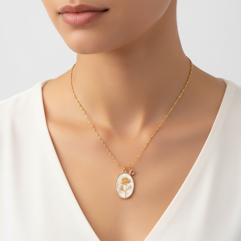 Elegante Geburtsstein-Halskette - AuraJewelry 