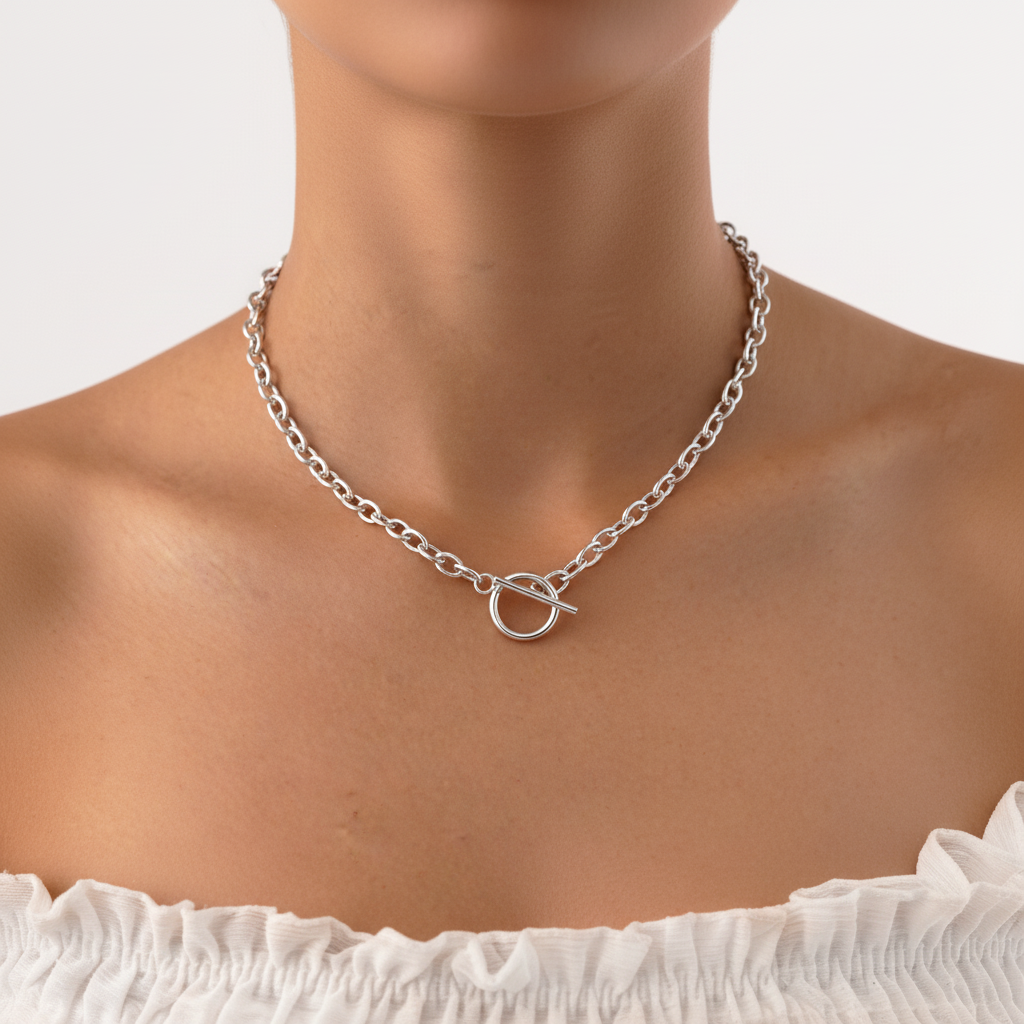 Elegante Halskette Aus Silber - Ringgen 