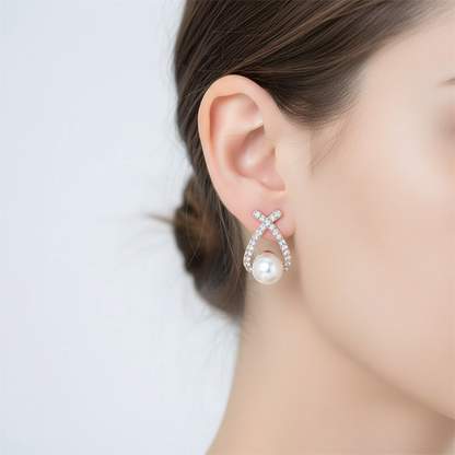 Elegante Perlenohrringe - GlamourPearl 