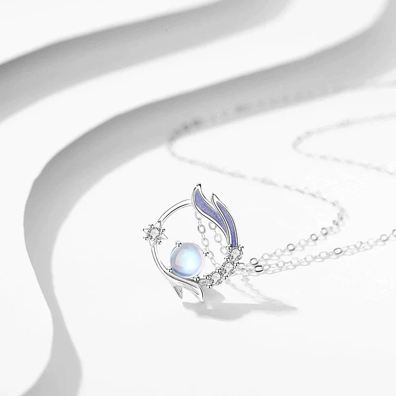 Elegante Silberhalskette - Moonmagic 