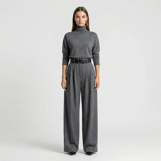 Elegantes Rollkragen-Hosen-Set Für Damen - Joanne