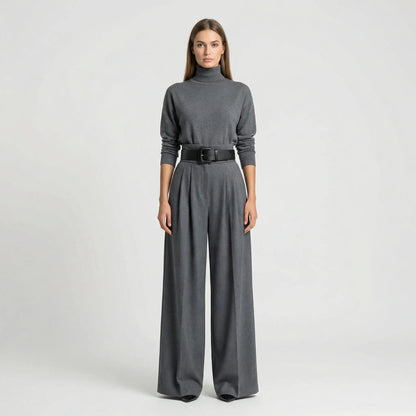 Elegantes Rollkragen-Hosen-Set Für Damen - Joanne