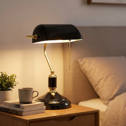 European-Style Banker Table Lamp -  Clarevox
