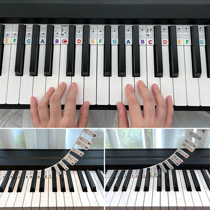 Abnehmbare Notenlabels aus Silikon für 88-Tasten-Pianos und Keyboards