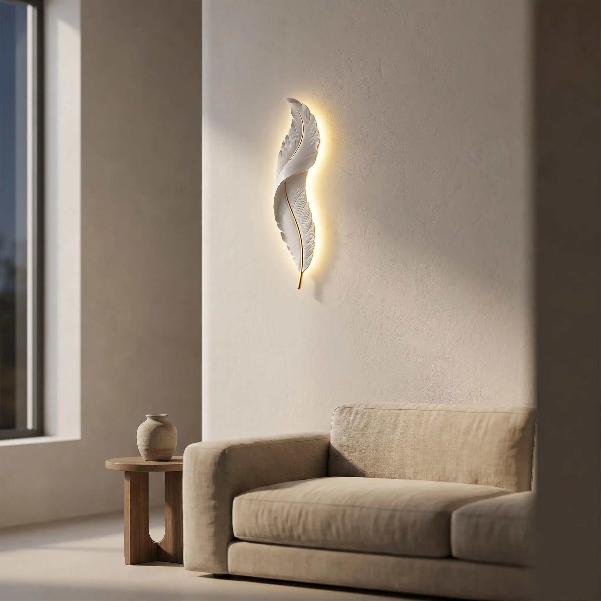 Feather Shaped Wall Lamp -  Plumina