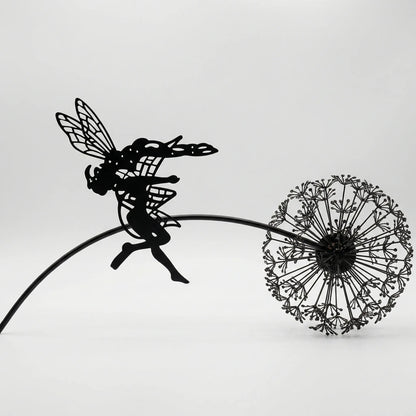 Fijne 2D-Metalen Tuinsculptuur Voor Buiten - ElvenWhim