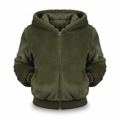 Flauschige Weste Mit Kapuze -  Christina