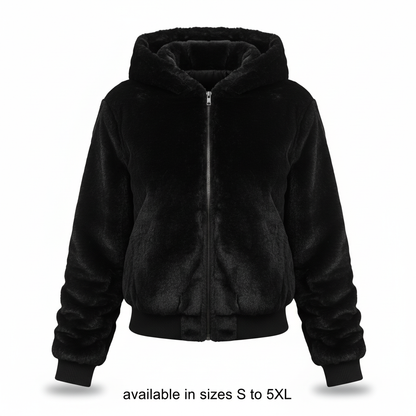 Flauschige Weste Mit Kapuze -  Christina