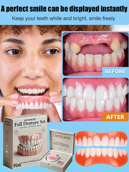 Flexible Fake Teeth To Go Over Real Teeth – Upper & Lower Jaw