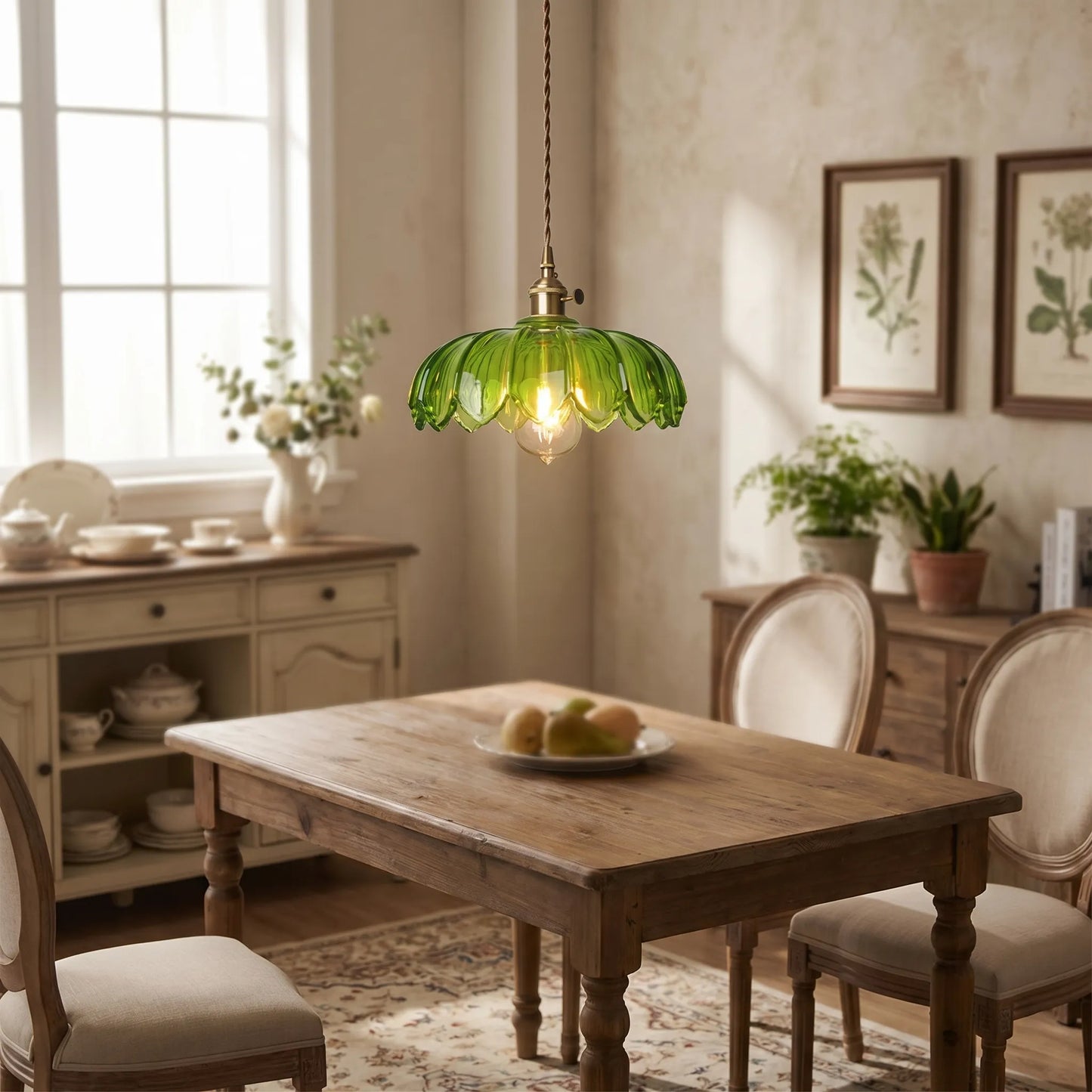 Floral Glass Pendant Ceiling Light -  Petalux