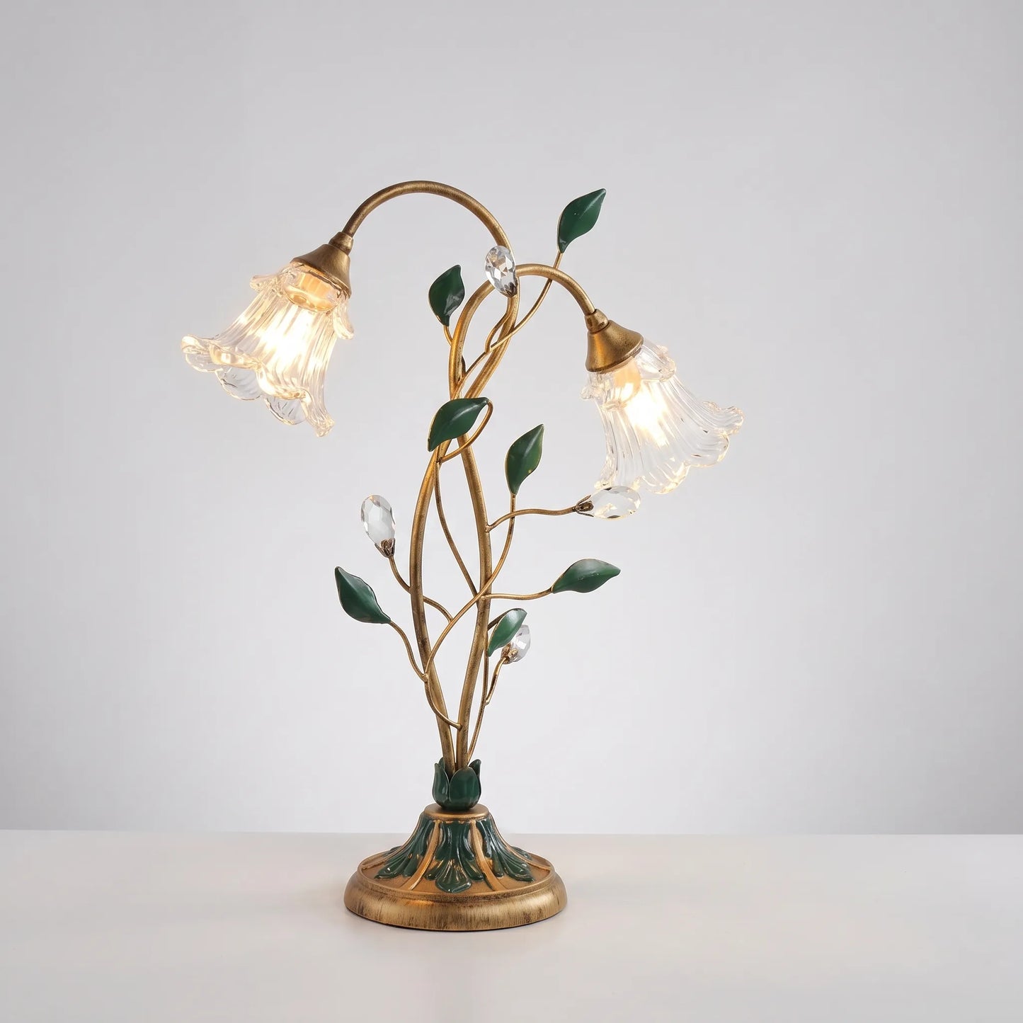 Floral Tabletop Lamp -  Vintalume