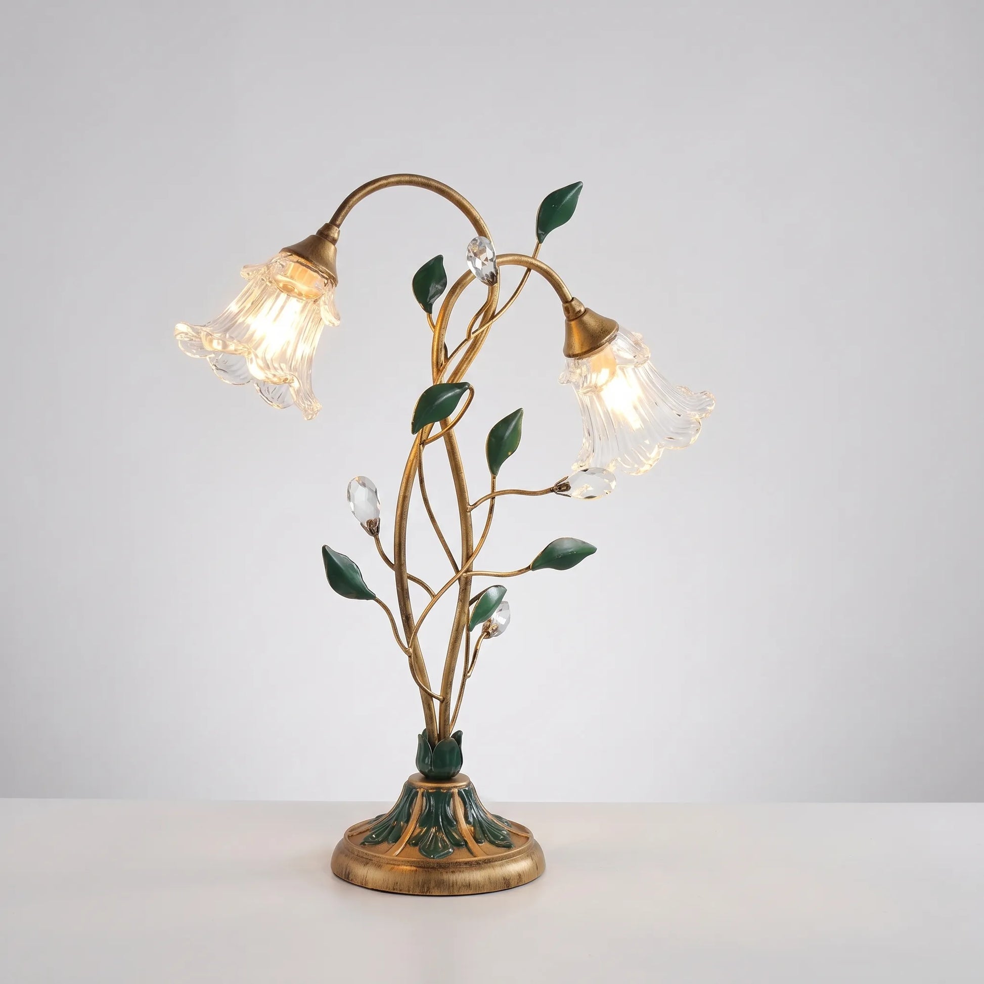 Floral Tabletop Lamp -  Vintalume