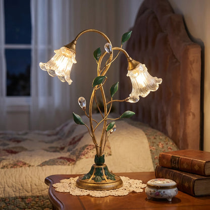 Floral Tabletop Lamp -  Vintalume