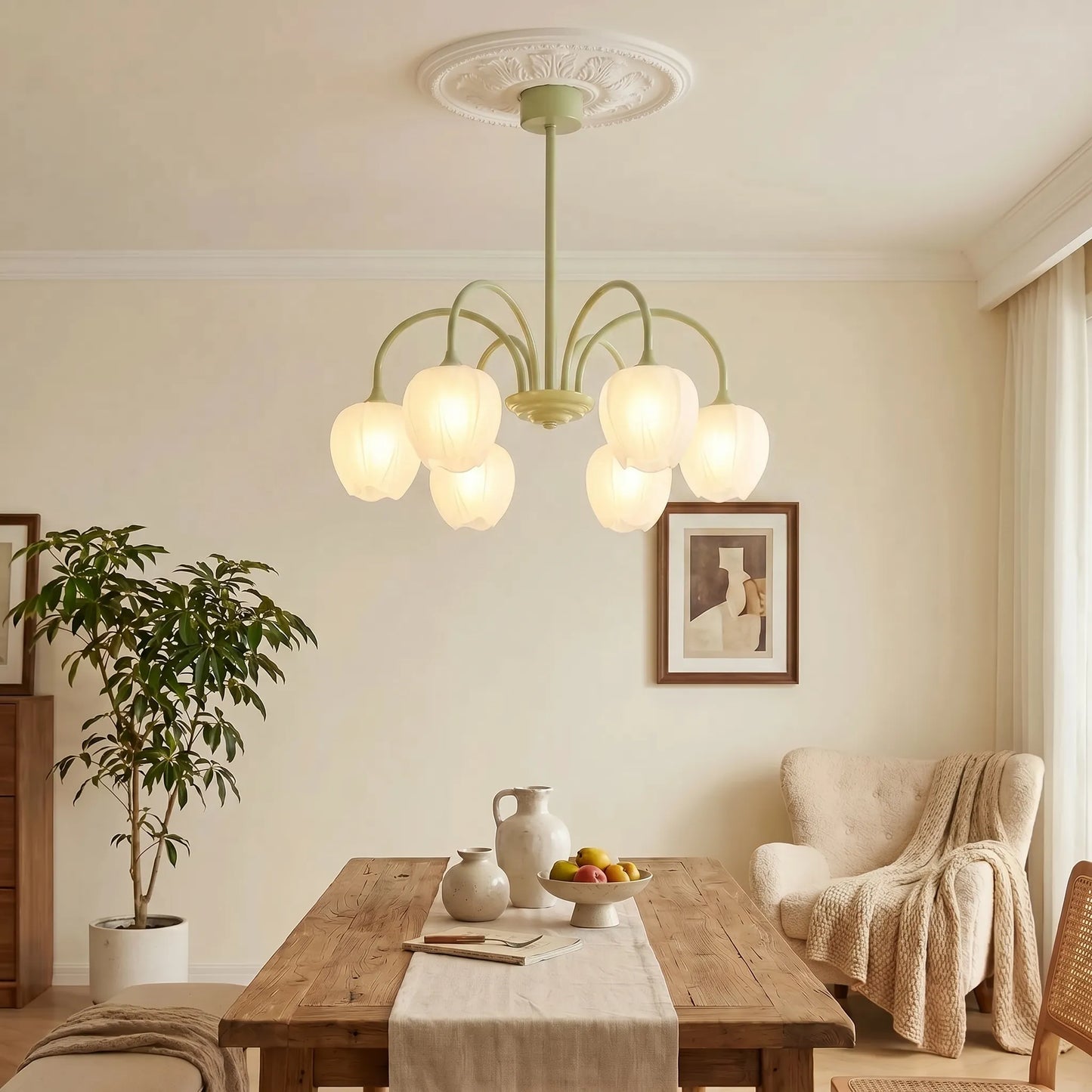 Floral Tulip-Inspired Ceiling Chandelier -  Floriven