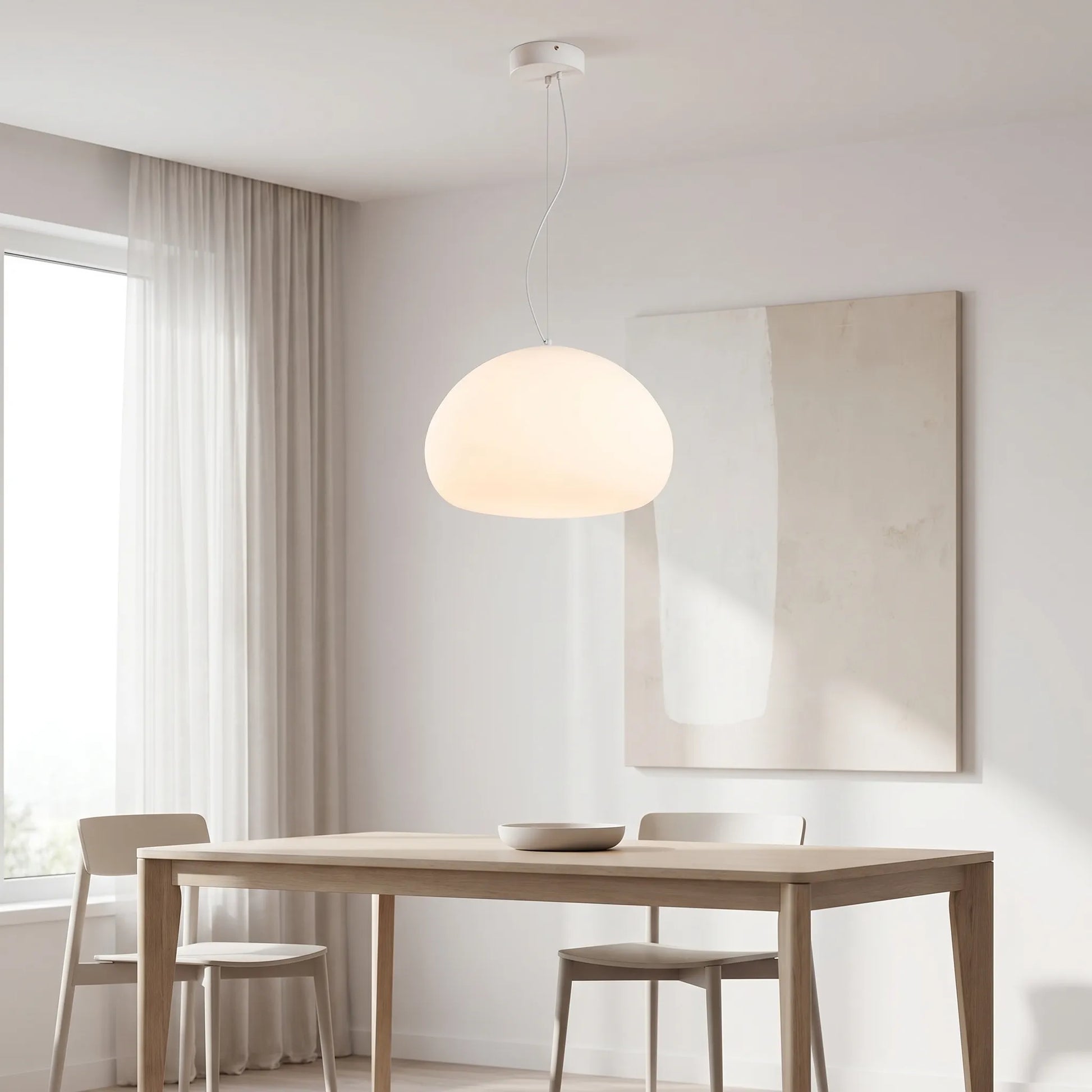 Frosted Dome Pendant Light -  Lumidora