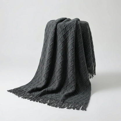 Gebreide Bankdeken In Scandinavische Stijl - Cozydrift