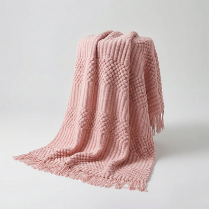 Gebreide Bankdeken In Scandinavische Stijl - Cozydrift