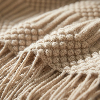 Gebreide Bankdeken In Scandinavische Stijl - Cozydrift