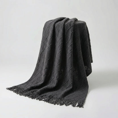 Gebreide Bankdeken In Scandinavische Stijl - Cozydrift