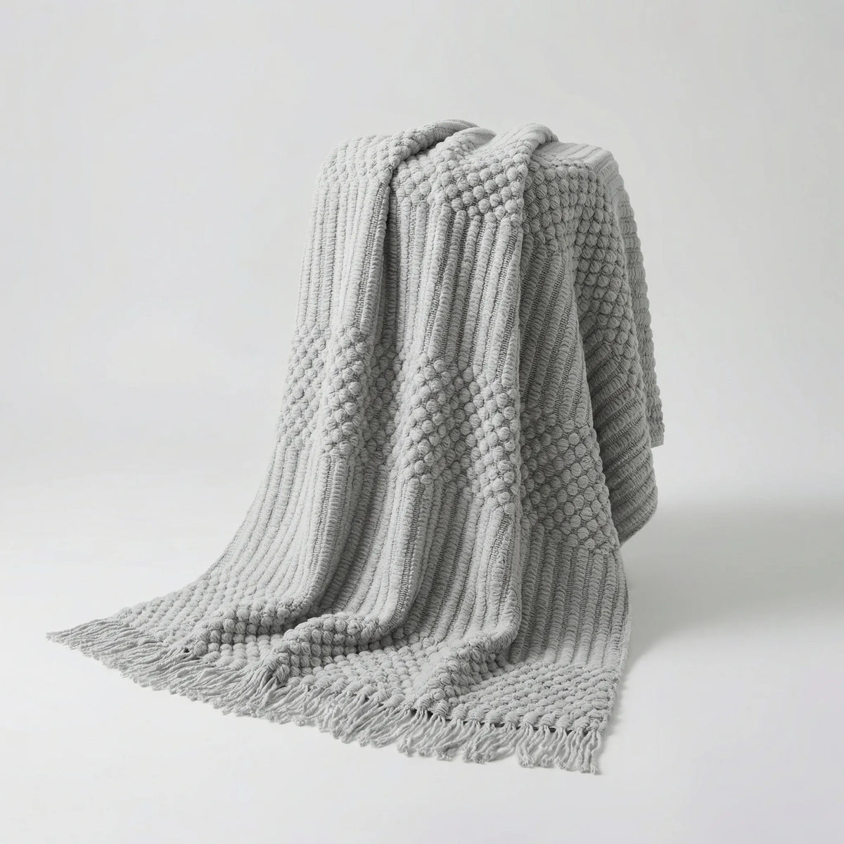 Gebreide Bankdeken In Scandinavische Stijl - Cozydrift