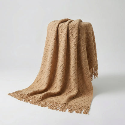 Gebreide Bankdeken In Scandinavische Stijl - Cozydrift