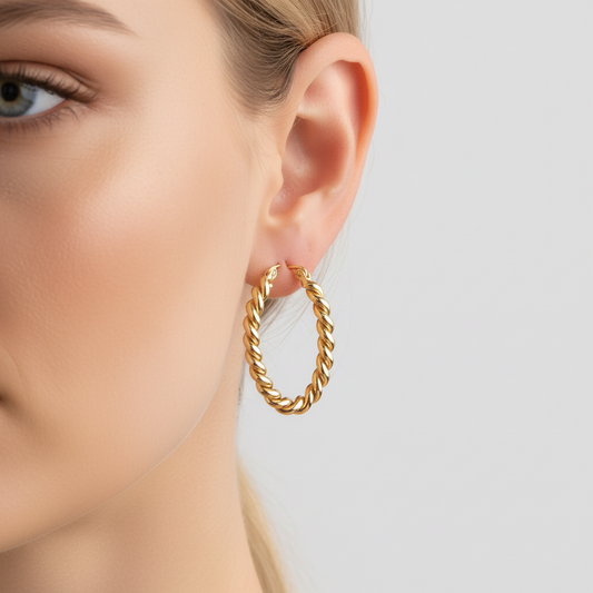 Geflochtene Creolen - FleurHoop 