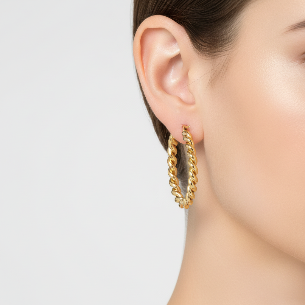 Geflochtene Creolen - FleurHoop 