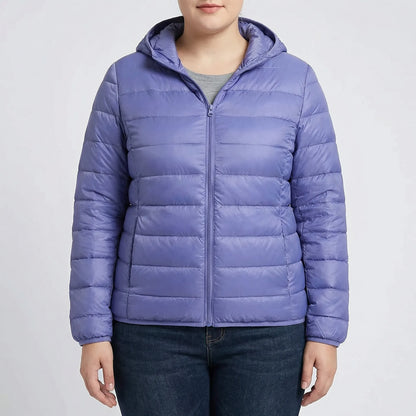 Gefütterte Jacke Mit Reißverschluss In Großen Größen - Rose