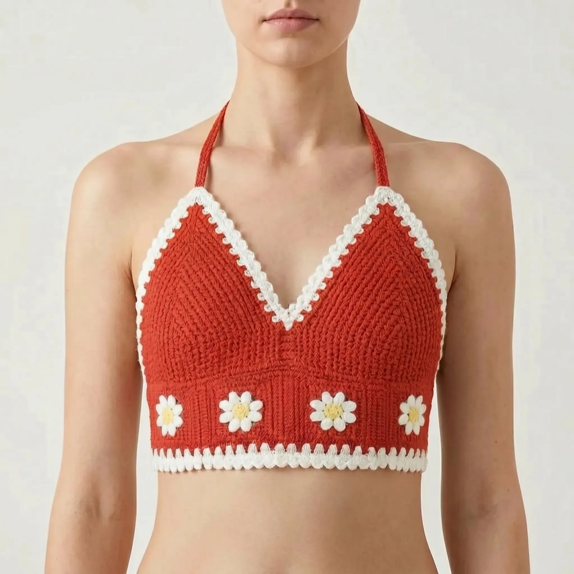 Gehäkeltes Neckholder-Crop-Top - Eva