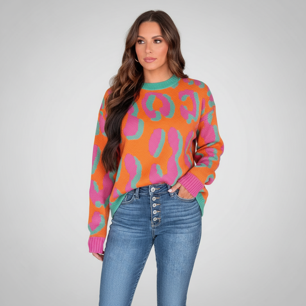 Gemusterte Strickpullover - Margarete