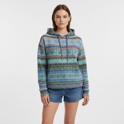 Gemusterter Damen Hoodie -  Claudia