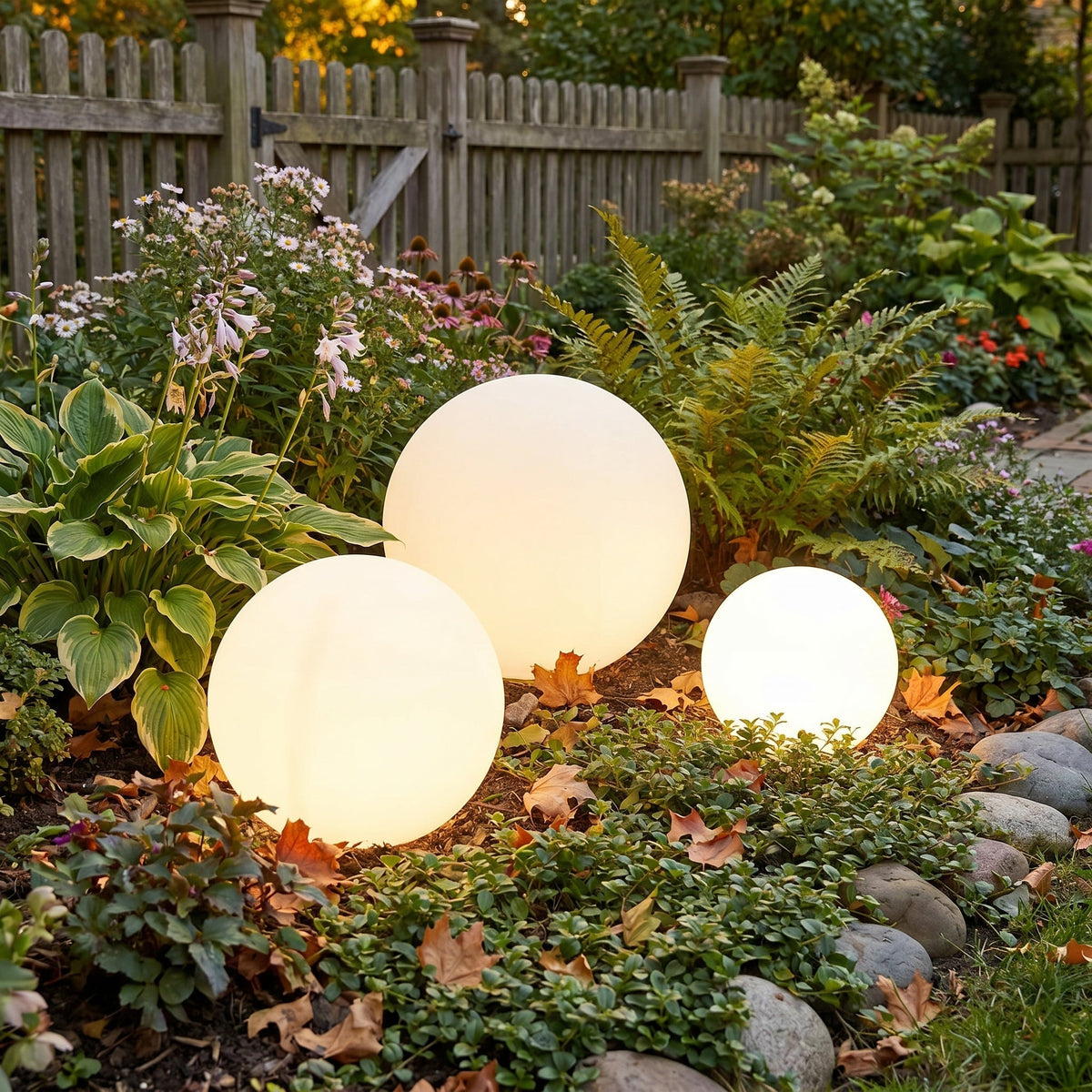 Solar Powered Garden Orb Light – Wireless Waterproof Outdoor Lamp 2