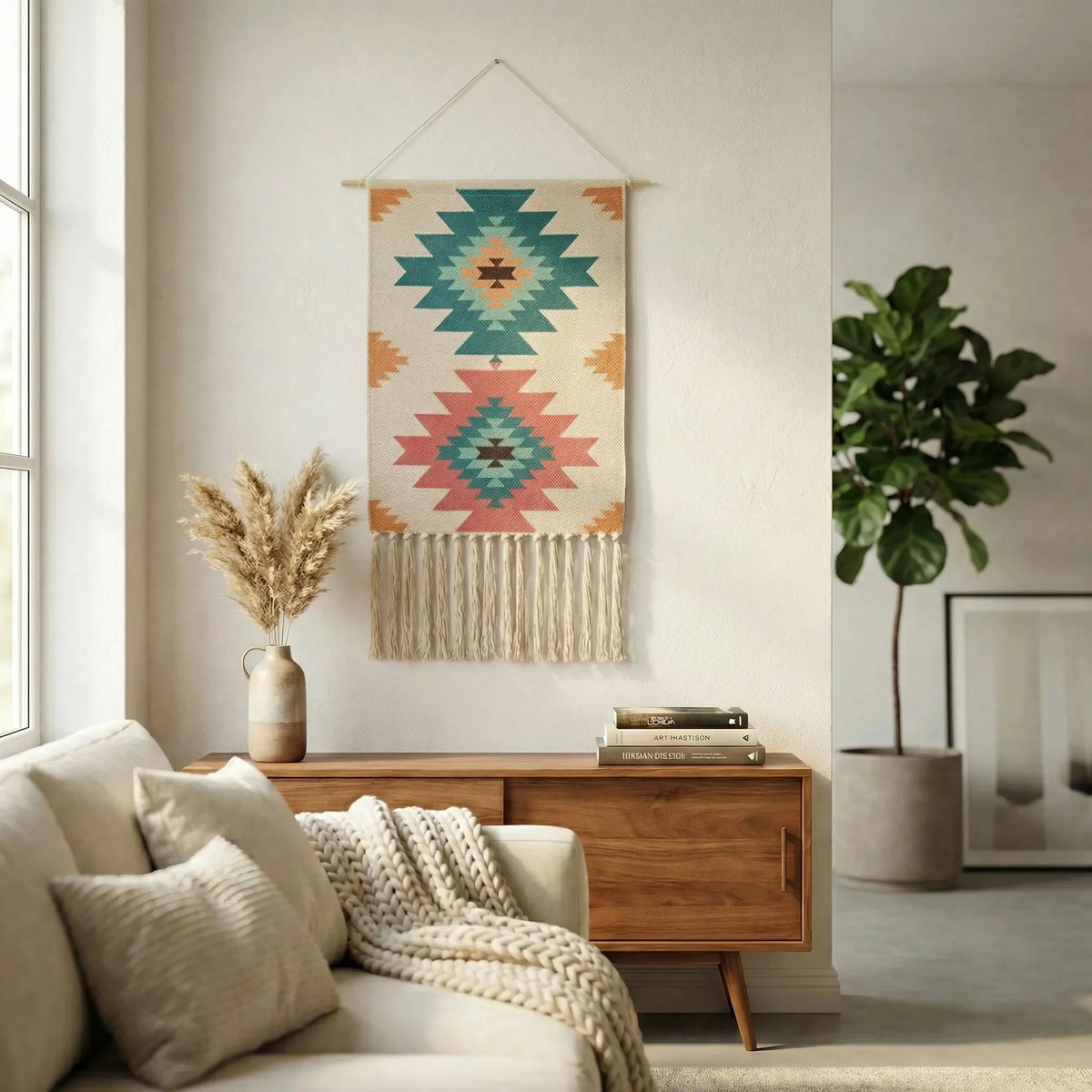 Geometrischer Boho-Wandbehang - Garduraft