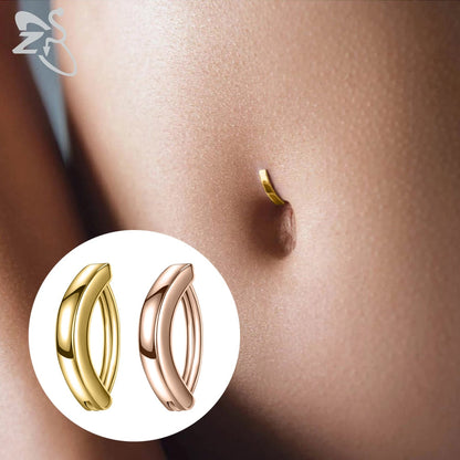 Geometrisches Bauchnabelpiercing - ShinePiercing 