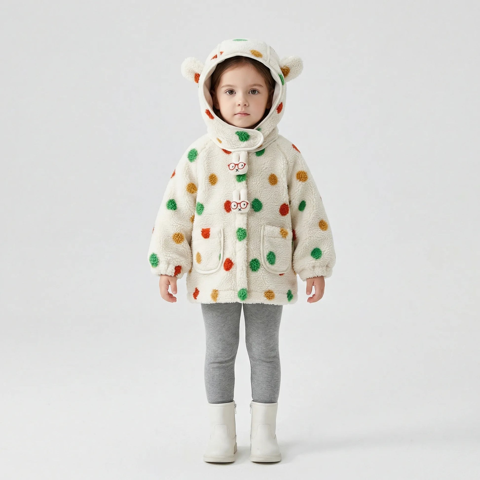 Gepunktete Kinderjacke Mit Kapuze - Bonnie