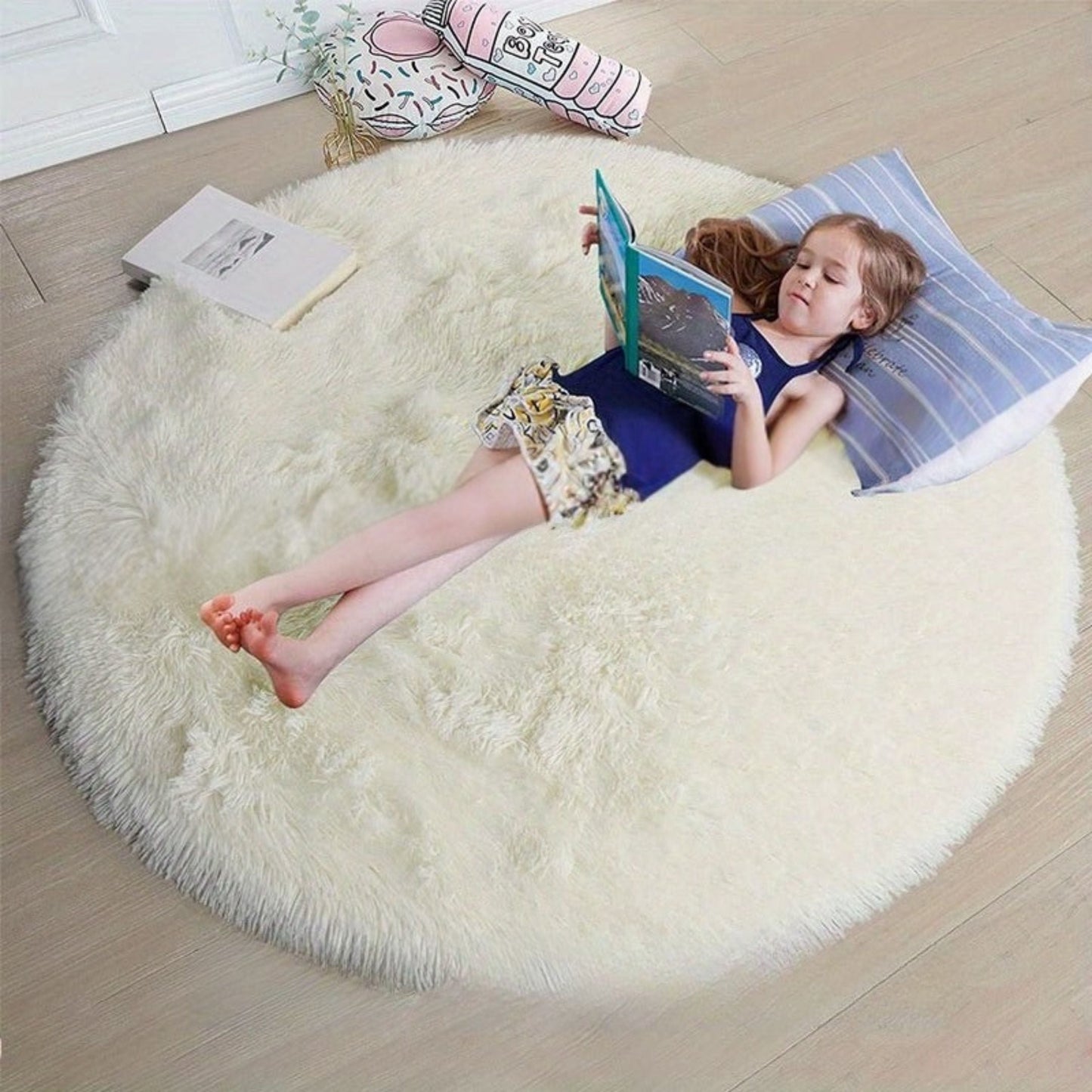 Runder Fluffy Teppich - Clouda