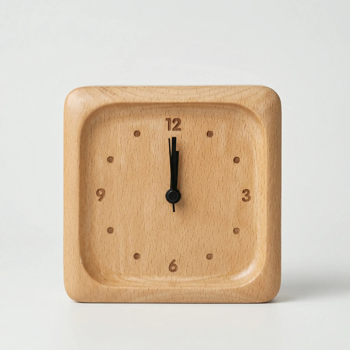 Geruisloze Analoge Wekker Met Natuurlijke Uitstraling - Woodtick
