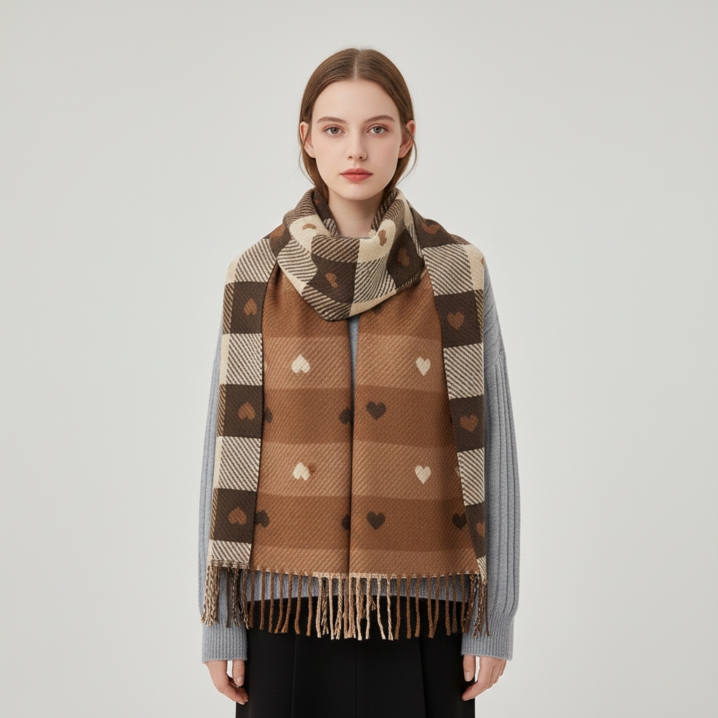 Gestreifter Damen Schal - HeartWarm