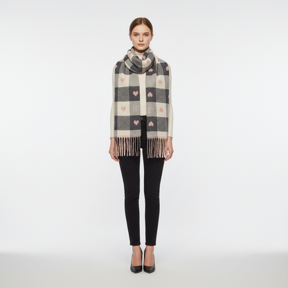 Gestreifter Damen Schal - HeartWarm