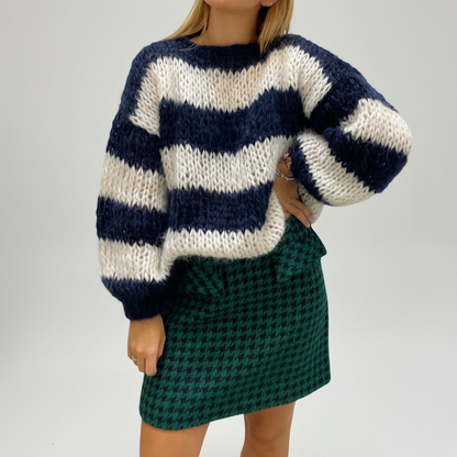 Gestreifter Strickpullover - Hannah