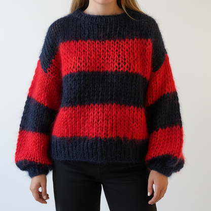 Gestreifter Strickpullover - Hannah