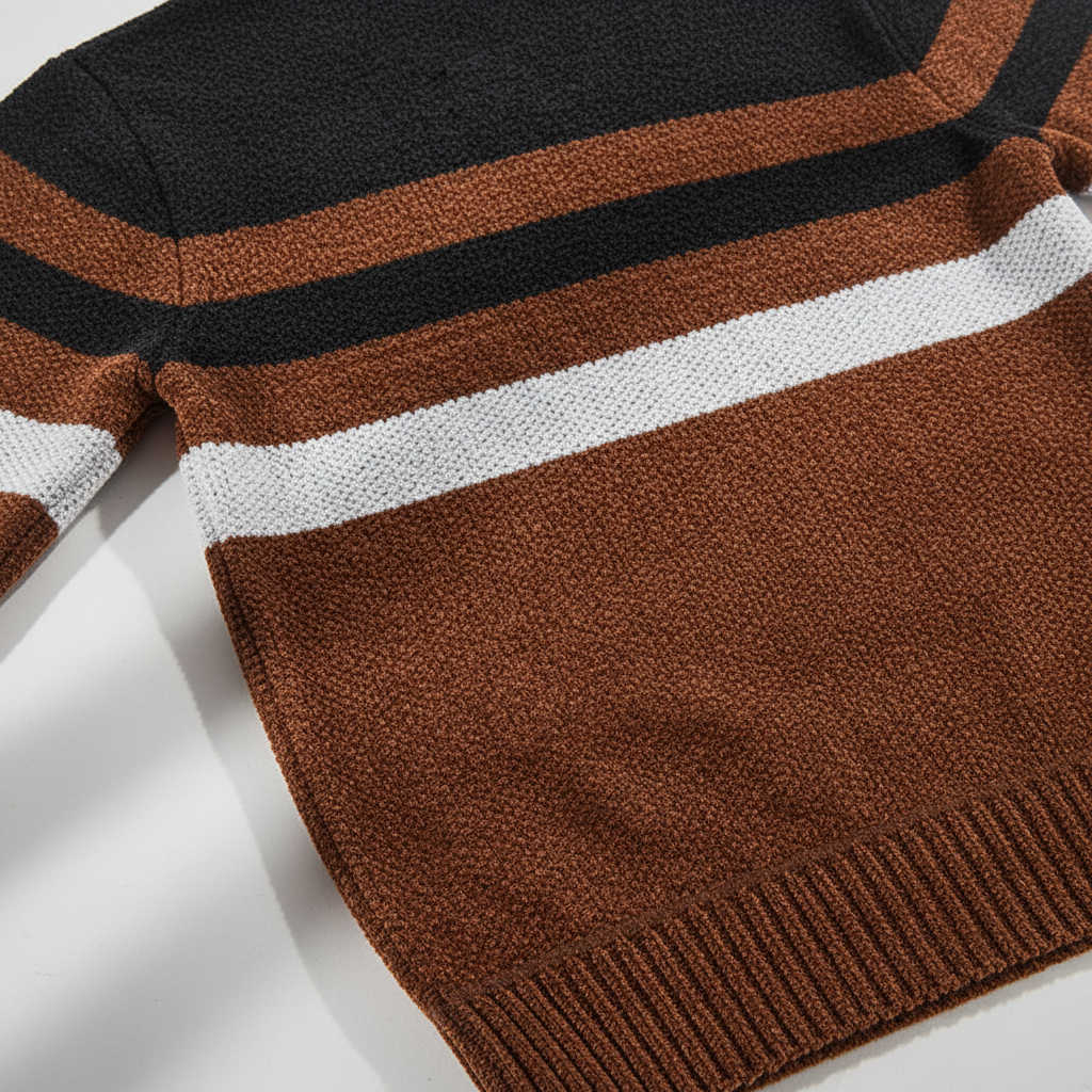 Gestreiftes Herbstvest - WarmKnit