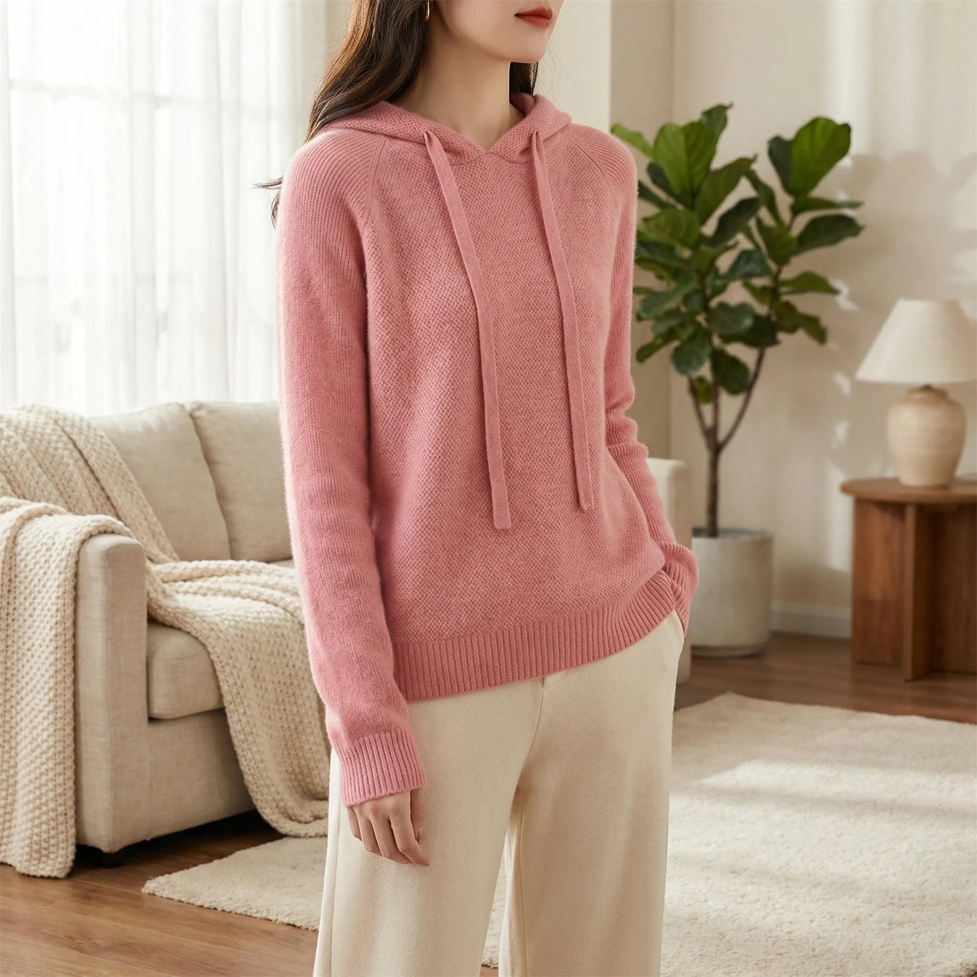 Gestrickter Kapuzenpullover Mit Weicher Struktur - Angie